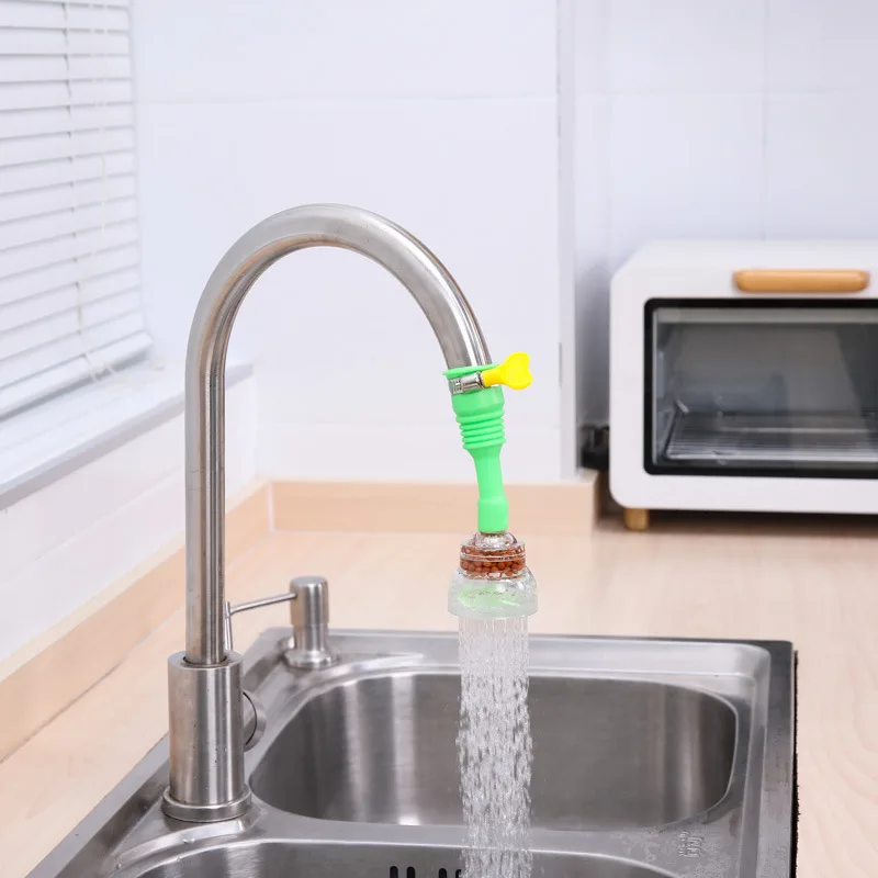 LLX760 Adjustable Faucet Filter Kitchen Water Filter Retractable Rotating with Maifan Stone Faucet Filter Tap Water Purifier