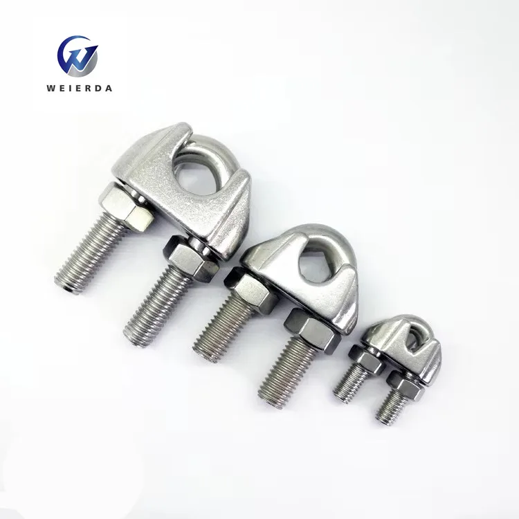 304 Stainless Steel Wire Rope Cable Clip Clamp U Bolt Saddle Fastener