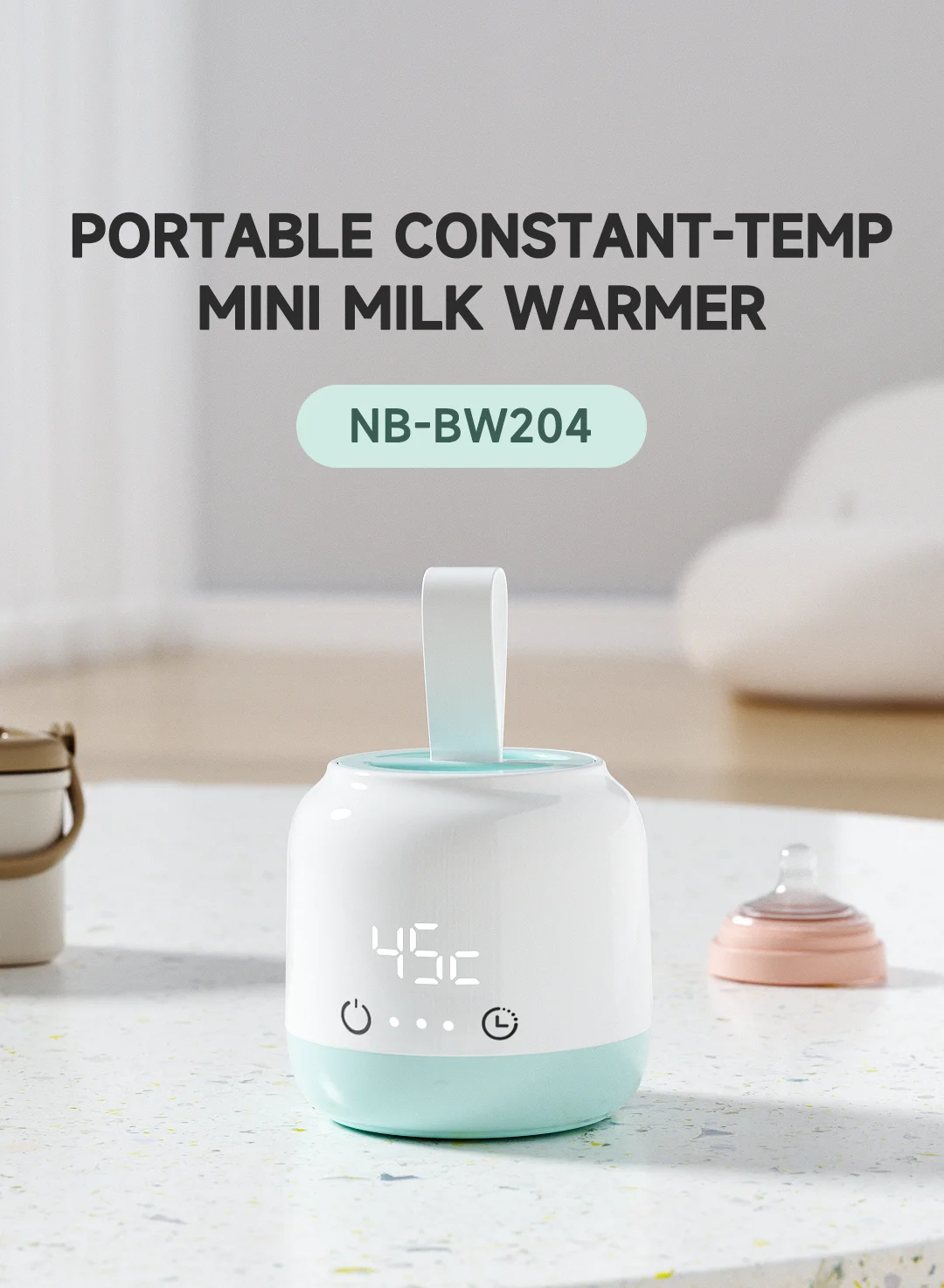 Custom Fast Heating Breastmilk Heater Portable Milk Warmer Wireless Electric Portable Travel Food Feeding Baby Warmer Bottle