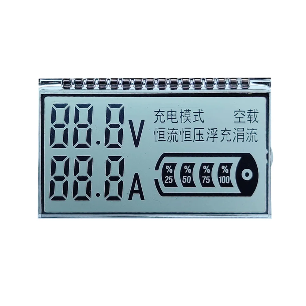 Low cost custom made dimension monochrome 7 segment lcd small screen