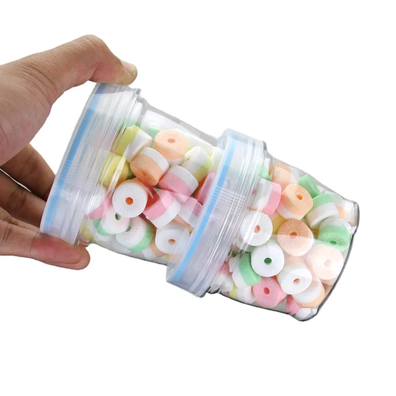 PET Storage Container Food Grade Plastic Pot Stackable Airght Bottle Adorable Candy Jar