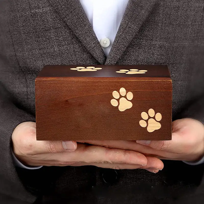 urna para mascotas wholesale decorative cremation urns custom animal pet ash box pet memorial wooden pet urns for dogs ashes