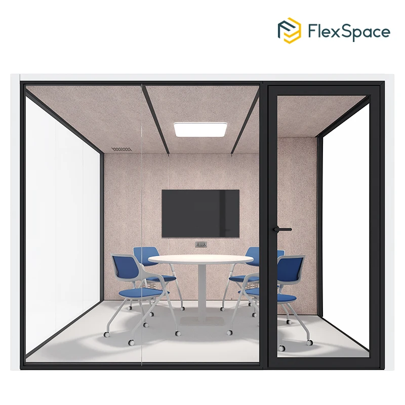 Flexspace 2025 new Portable Studio Office Pod Work Sound Proof Glass Pods Indoor Office Cell Phone Privacy Pod for sale