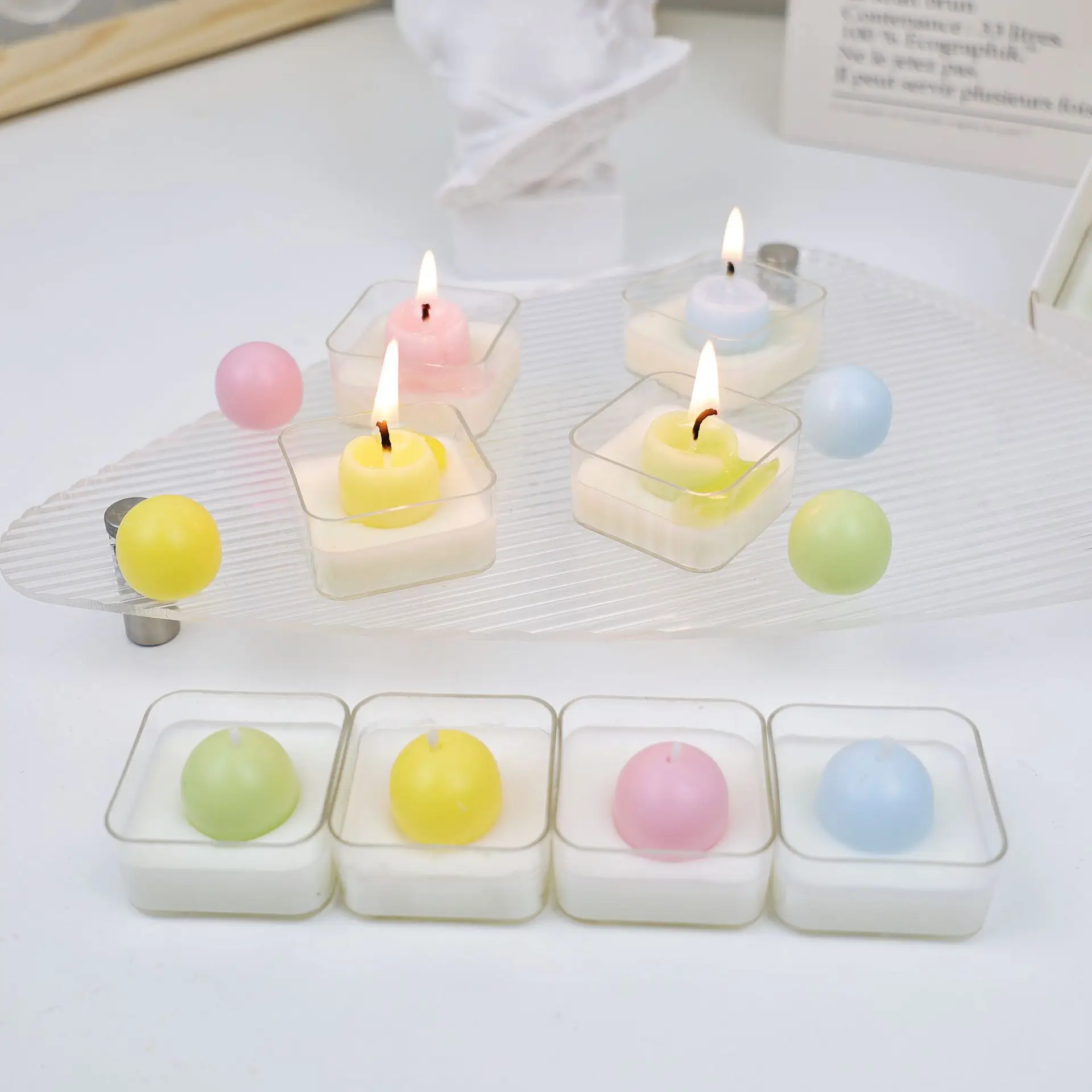 Hot Sale Small Soy Wax Smokeless Natural Beeswax Scented Tealight Candles for Marriage Proposal Home Decoration