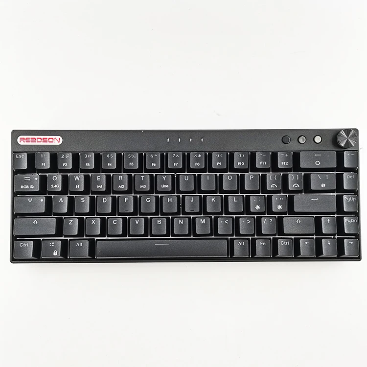 Factory high quality 68 mechanical keyboard fashion portable three mode RGB cheap gamingg keyboard (1600332671629)