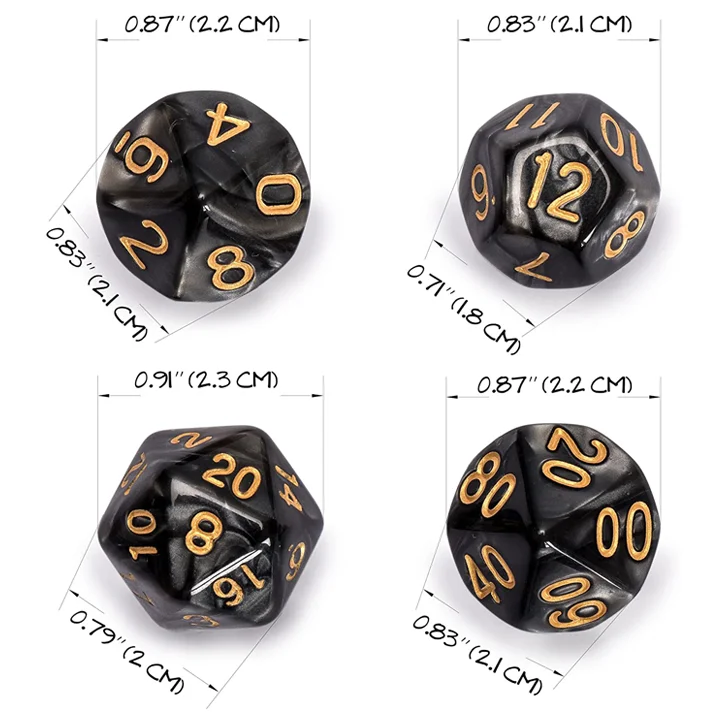 Die Rolling Casino Gaming D20 D6 D8 D10 D12 D4 16mm Sided Ludo Polyhedral Dice Role Playing Board Games D&D Dungeons Dragons RPG