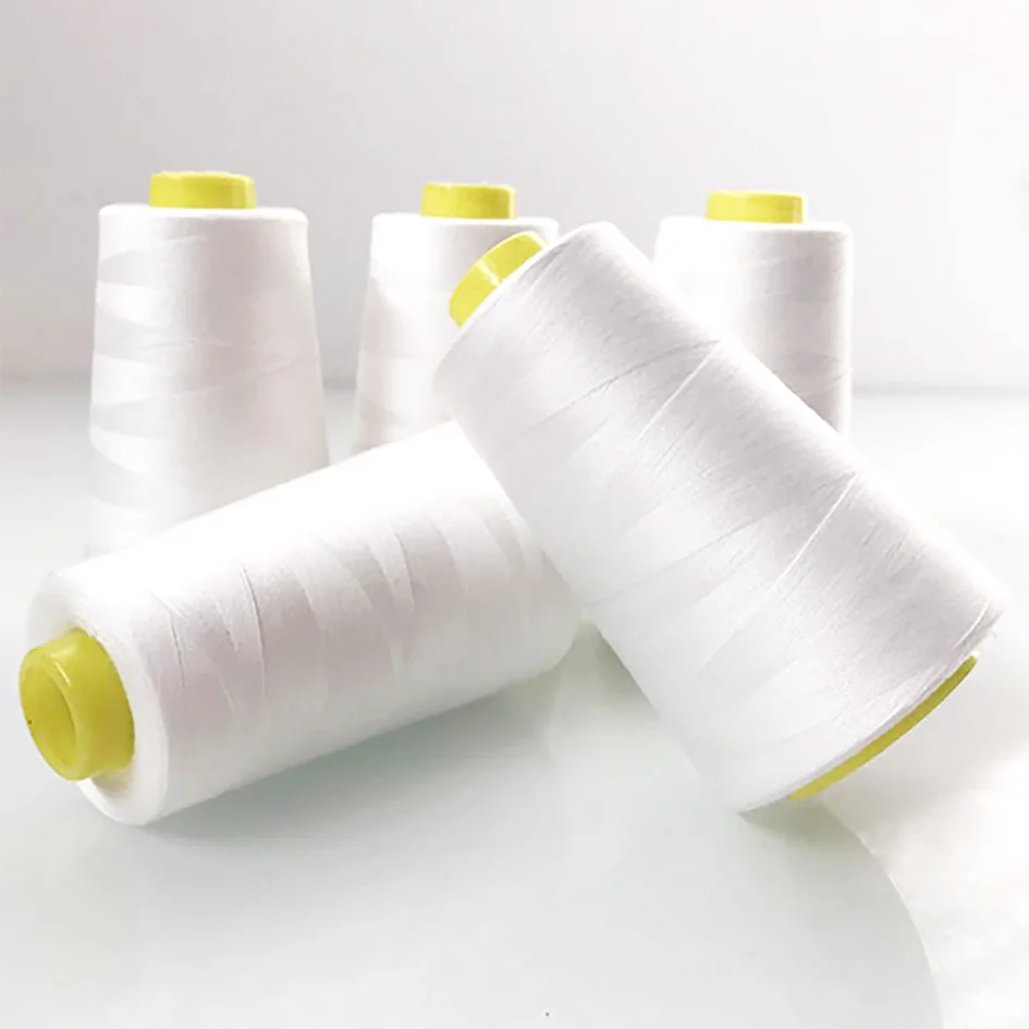 402 Sewing thread 3000 yards original 100% white polyester thread sewing machine thread
