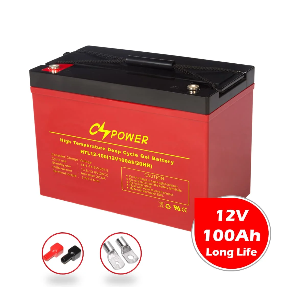 CSPower 12V 100Ah 150Ah 200Ah 300Ah Deep Cycle GEL Energy Storage Battery for Solar System /Lead Acid Batteries HTL12-100 ZYL