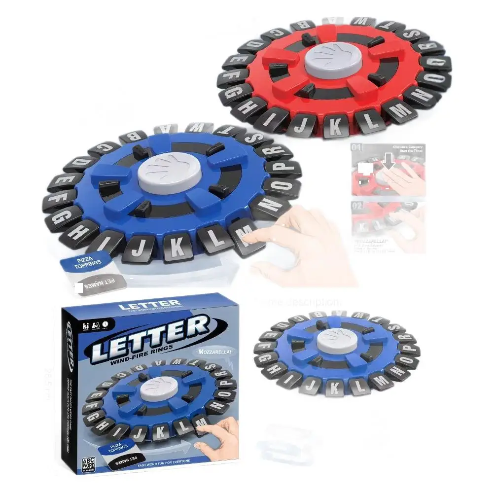 2024 Hot New Unisex Alphabet Fireworks Tabletop Game Plastic Toys for 2-4 Years English and Spanish Versions Packed in Box