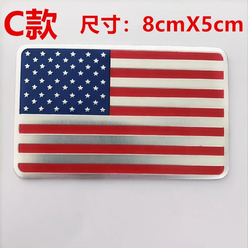 JDMotorsport88 3D Aluminum Car USA  Flag Shield Grille Emblem Decal Badge Sticker