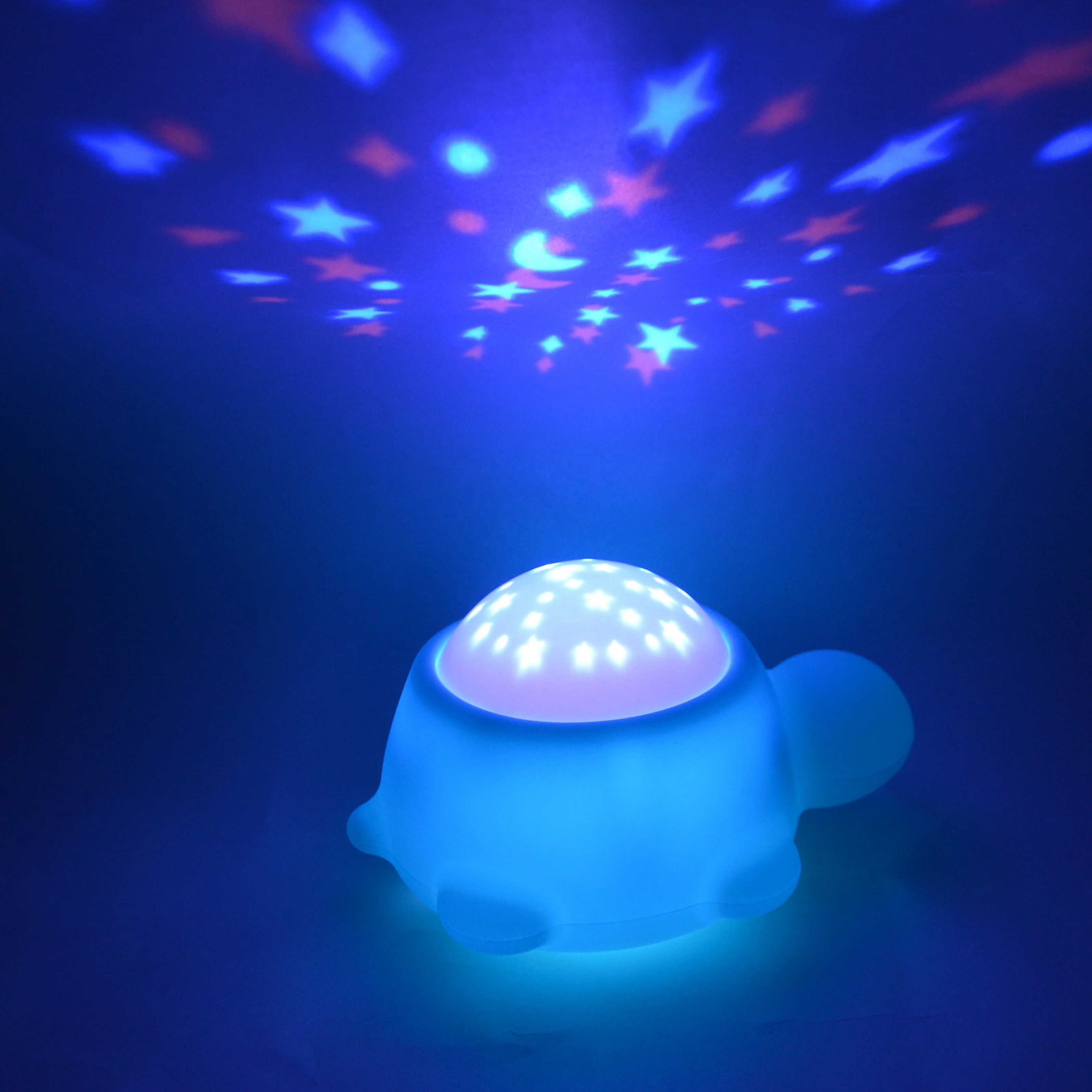 Built-in 7 Songs Turtle Music Projector Silicone Wireless LED Mini Handy Projector
