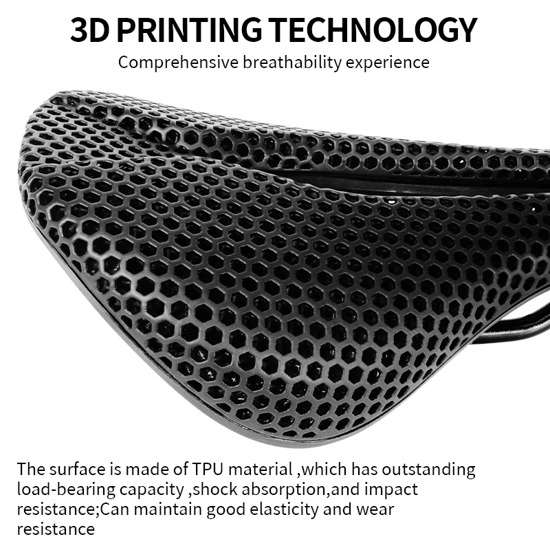 OEM/ODM BUCKLOS 3D Printing Bicycle Seat Honeycomb 3D Bike Saddle Long Distance Road Mountaine Bike Seat Cushion Cycling Parts