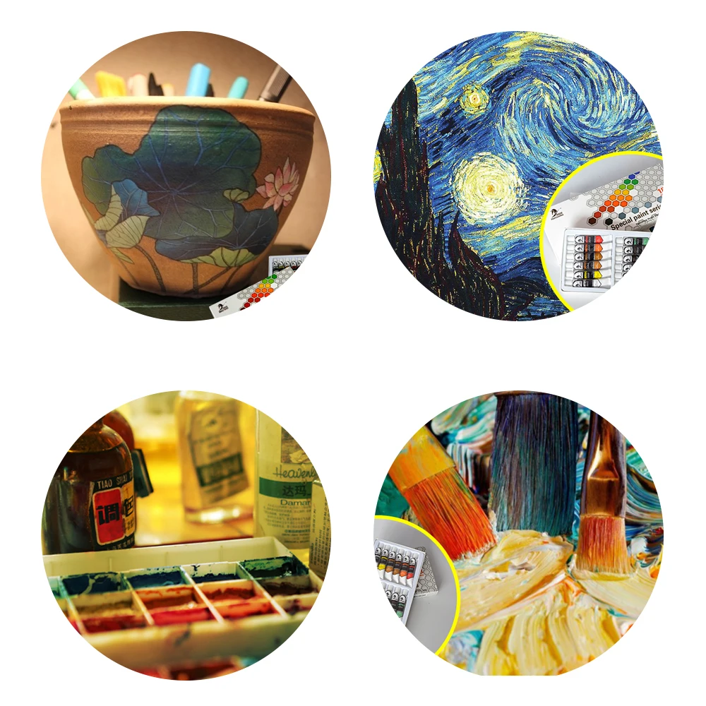 18 colors Art Craft Paints for Artists Kids Students Beginners & Painters, Canvas Halloween Pumpkin Ceramic Wood Rock Painting