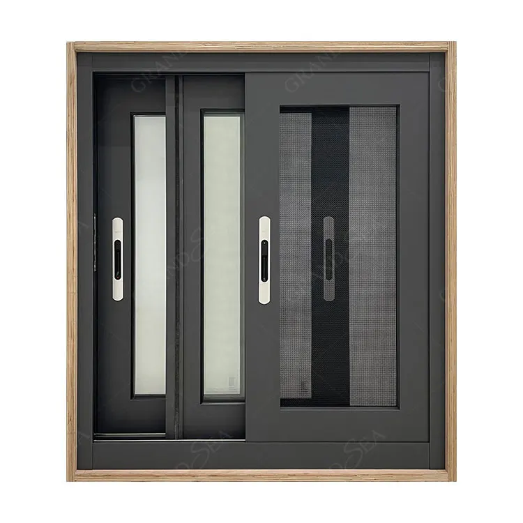 Grandsea 2024 Latest Design Aluminum Sliding Glass Windows Double Glazed Sliding Window Price Philippines