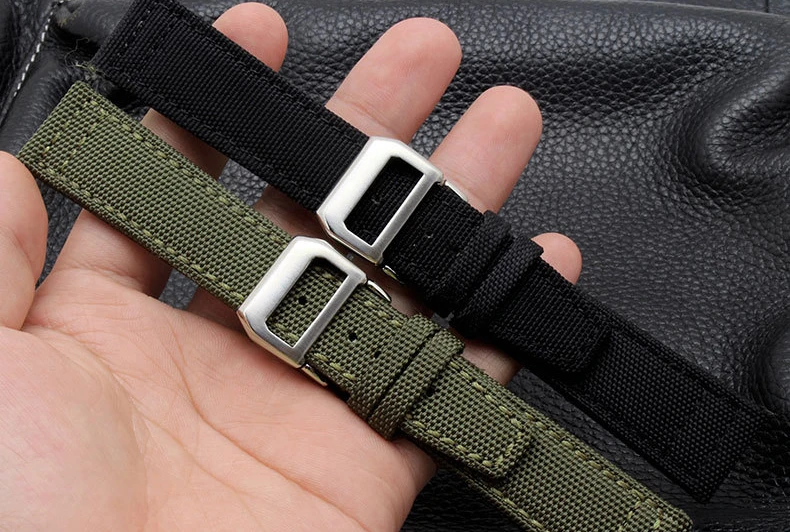 Canvas Head Nylon Strap Watch Band for IWC Watch Strap Wristband Accessory Genuine Cowhide Leather Vintage Fashion Guangdong