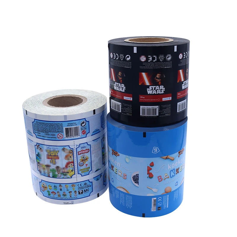 Custom Print 35mm Bopp Pe Flexible Roll Film Laminating Food Packaging packPlastic Roll Film For Kids Toy
