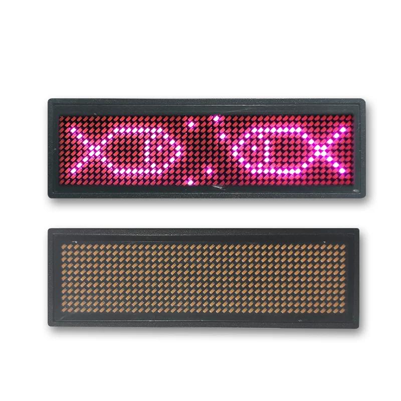 Led Name Tag Mini Led Digital Lamp Programmable Scrolling Message Tag Badge for Festival Party Advertising Tools