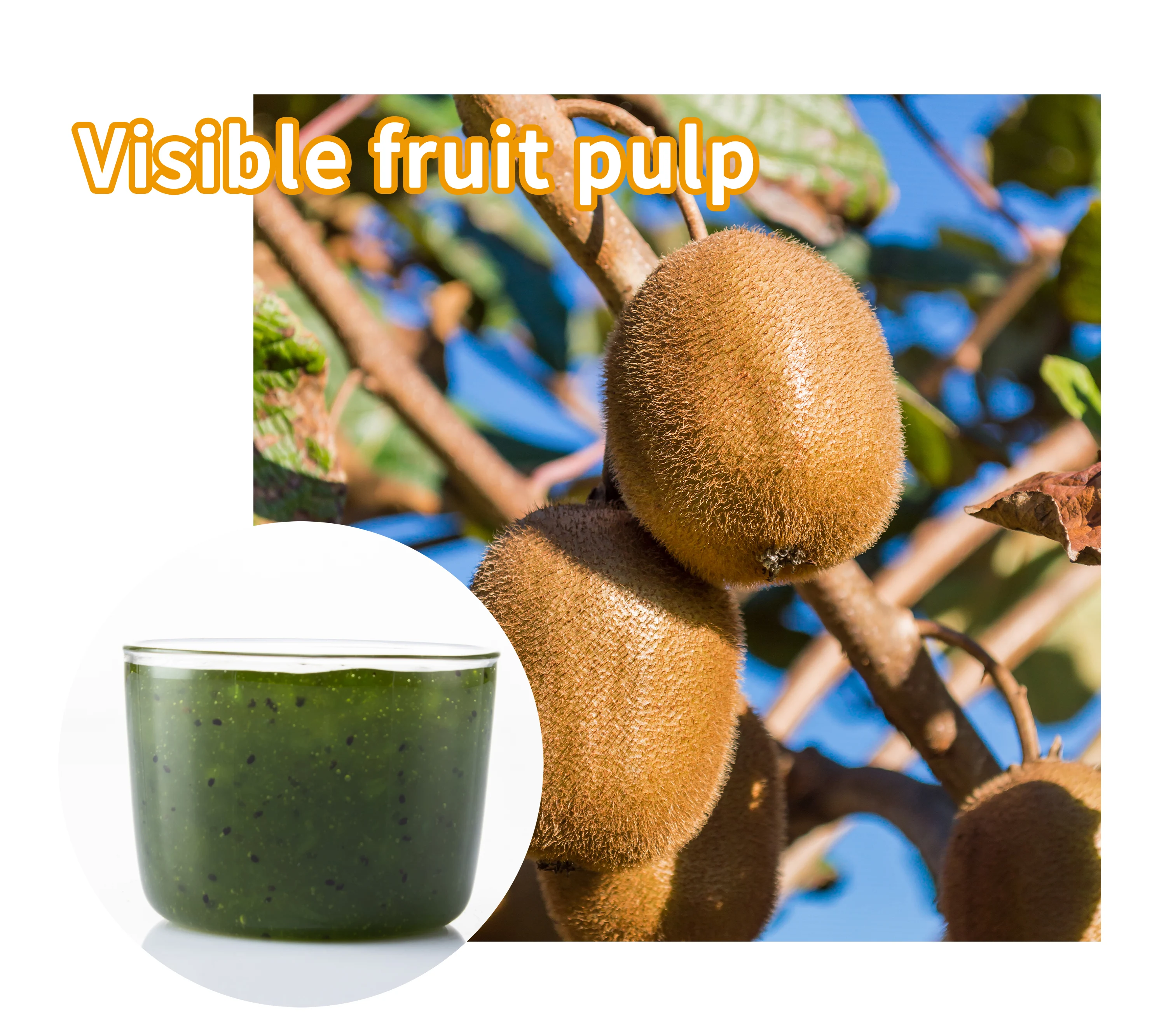 HEFS1.3KG Manufacturers Wholesale Concentrated Fruit Juice Concentrate Delicious Kiwi Fruit Tea Drink Syrup