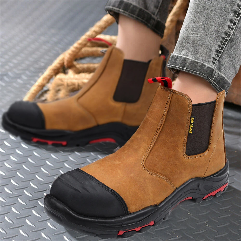 Hot Sale SAFETYBOY YL1852 Custom Safety Work Boots Suede Upper Steel Toe Steel Sole Hard Construction Men Safety Shoes