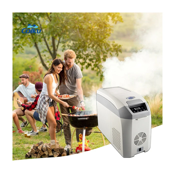 Factory Price Camping Freezer Portable 17L Beach Fridge 12V Mini Refrigerator with LED Display