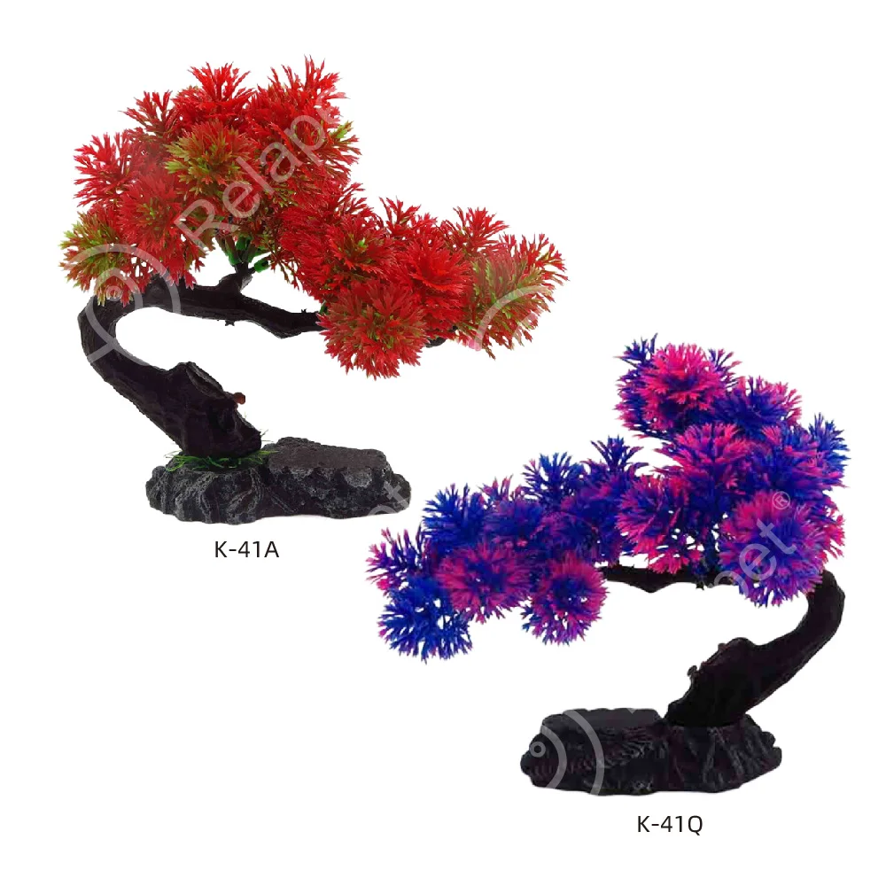 Wholesale Plastic Tree Aquarium Artificial Plastic Plants for Fish Tank Decoration Aquarium Accessories De Plantas Acuario