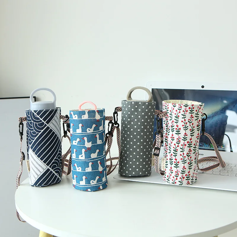 Reusable Leather Coffee Sleeve with Chain Cup Purse Hot Coffee Portable Cup Sleeve Holder