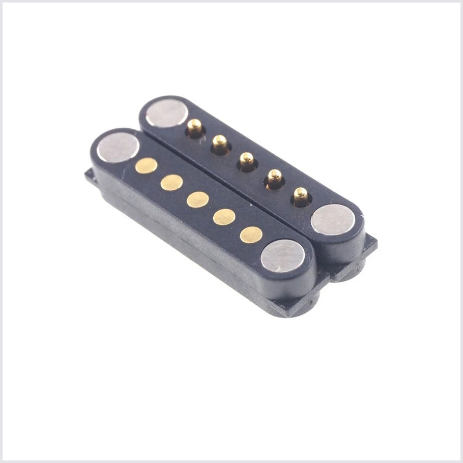 Quality Assurance 2.54mm Pitch Strong Magnetic Connector Male and Female Magnetic 5 Pin Pogo Pin Connector