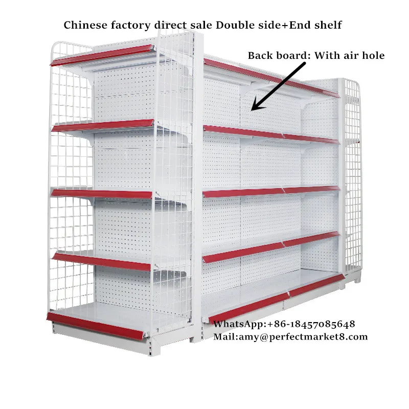 White heavy supermarket shelf display racks sell metal store shelves display racks snack accessories shelf in supermarket
