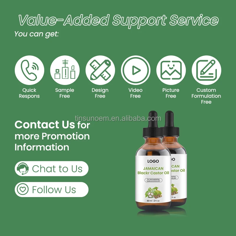 Organic Jamaica Castor Oil eyelash eyebrow growth serum Wholesale Eye Lash Growth Castor Oil