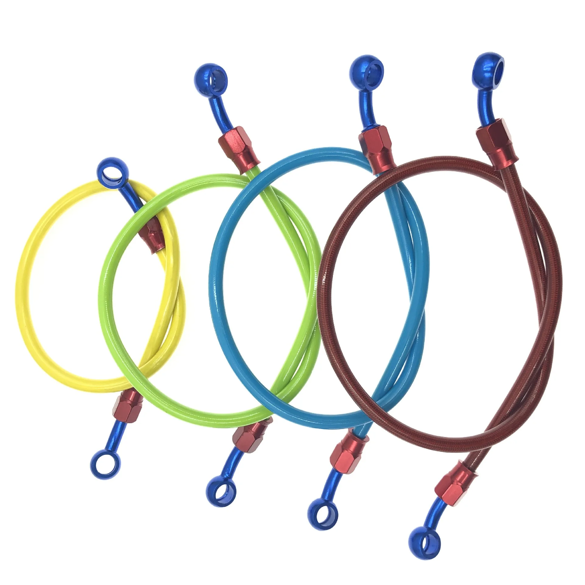 AN3 1/8 Motorcycle Clutch Parts Racing SAE J1401 PTFE SS Braided Brake Hose NYLON Colorful PU PVC Coating Flexible Car Motor DOT