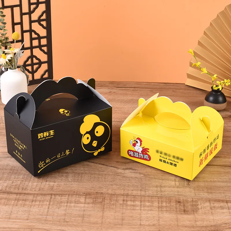 Custom Printed Fried Food Paper Box Fast Food Packaging Restaurant Roast Chicken Box
