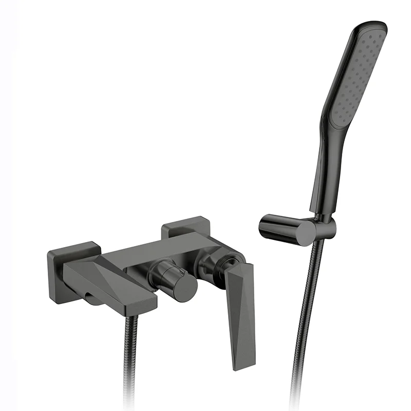 Professional factory white gold combination tap bathroom shower mixer