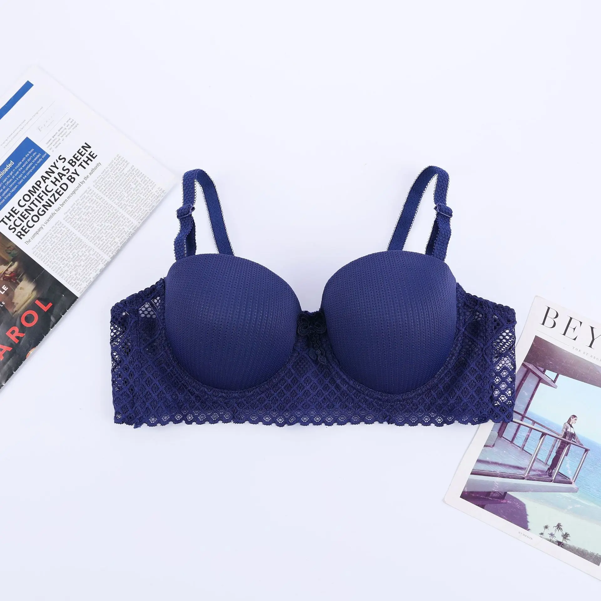 China Manufacturing Women Cheap Soft Lace Eco-friendly Polyester Underwear Plus Big Size Bra