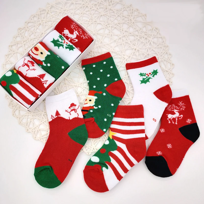 Knitting high quality organic socks crew ankle set kids socks