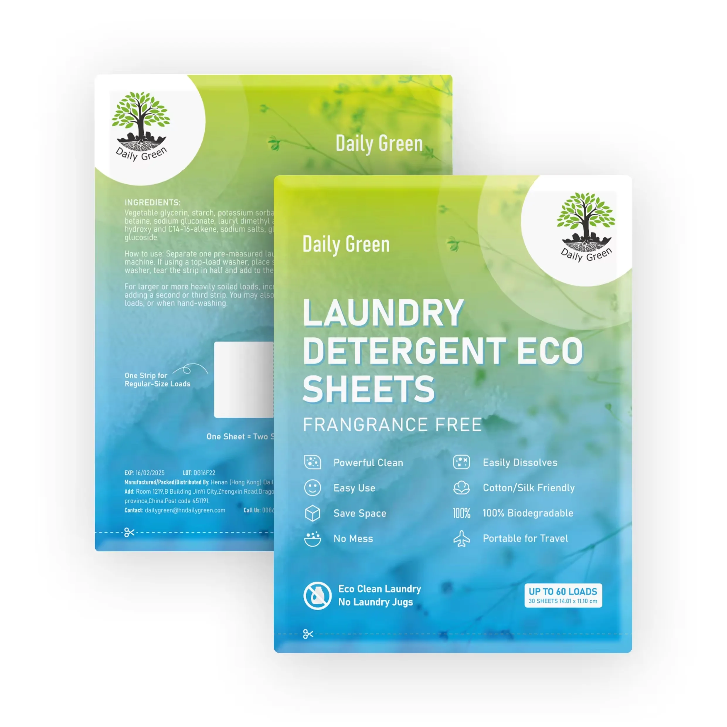 Eco Friendly Clean Laundry Detergent Sheets Zero Waste With Sustainable Packaging