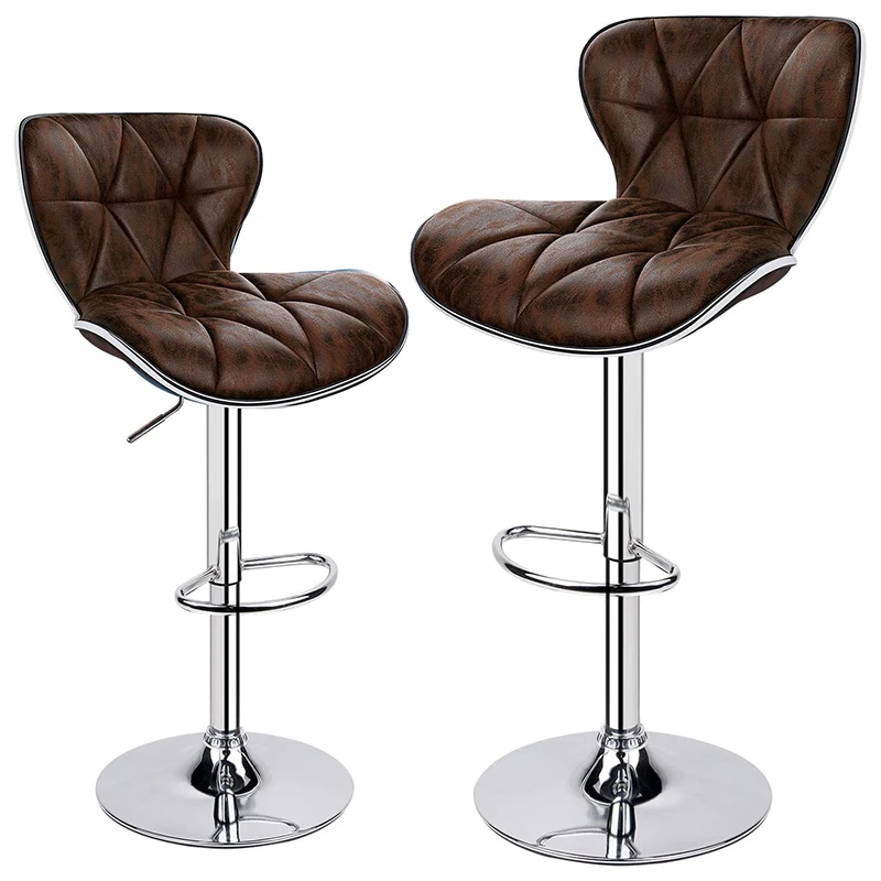 Custom Logo Modern Kitchen Counter Bar Stool Luxury adjustable Height Bar Chairs