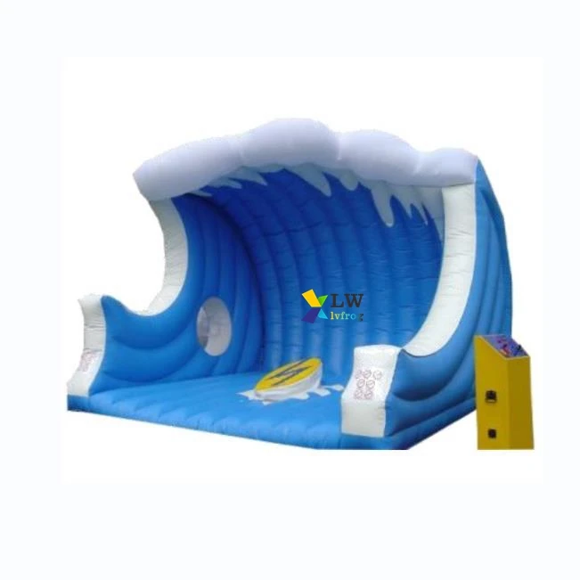 Funny surf challenge game inflatable surfboard simulation mechanical rodeo bull riding machine inflatable surfing machine