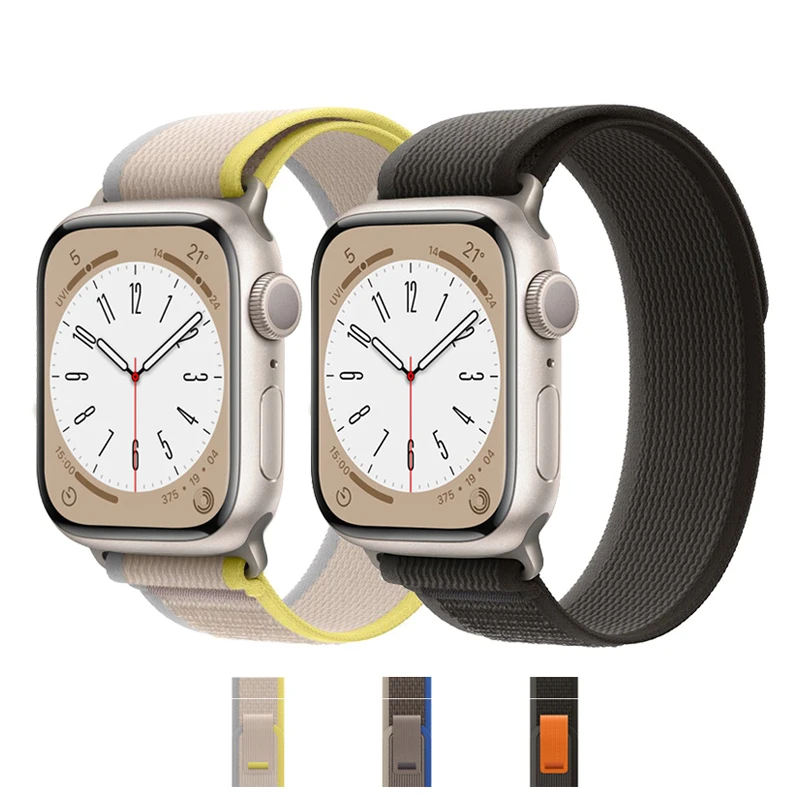 High Quality Nylon Fabric For Watch Band 41mm 45mm 49mm Trail Loop For Apple Watch 7 8 Ultra Accessories
