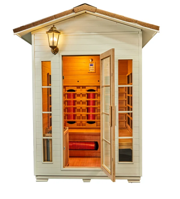 Factory direct sale outdoor infrared sauna house sliding door cube