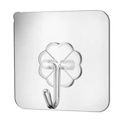 Hot selling free punch furniture hooks wall hanger hook strong transparent adhesive hook