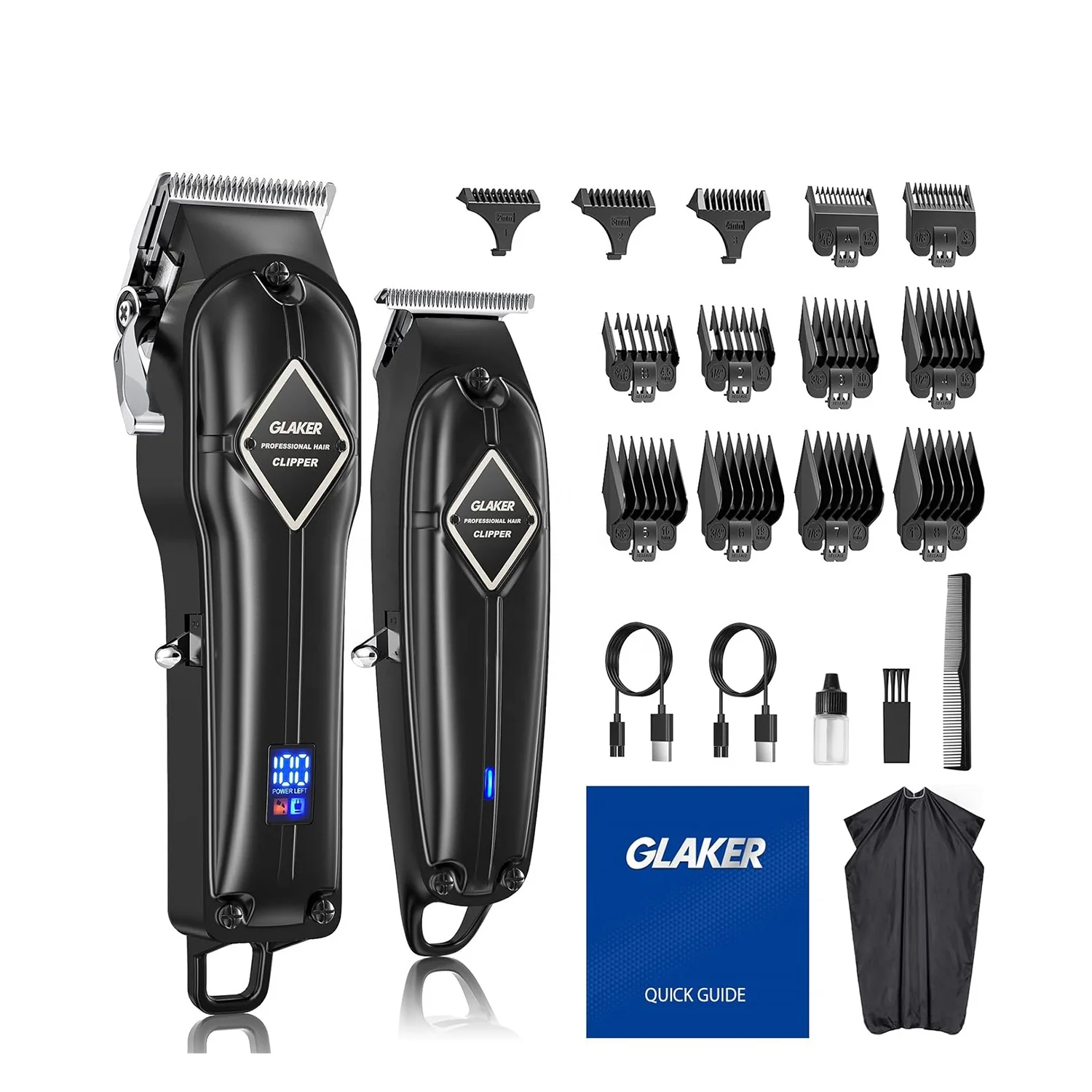 GLAKER GL K11&I3F Professional Hair Clip pers and Trimmer Kit for Men