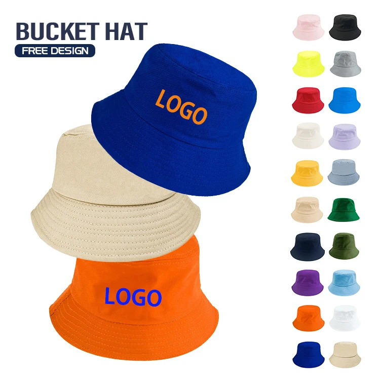 Factory wholesale high quality bucket hat solid color full printing hats for adults and kids