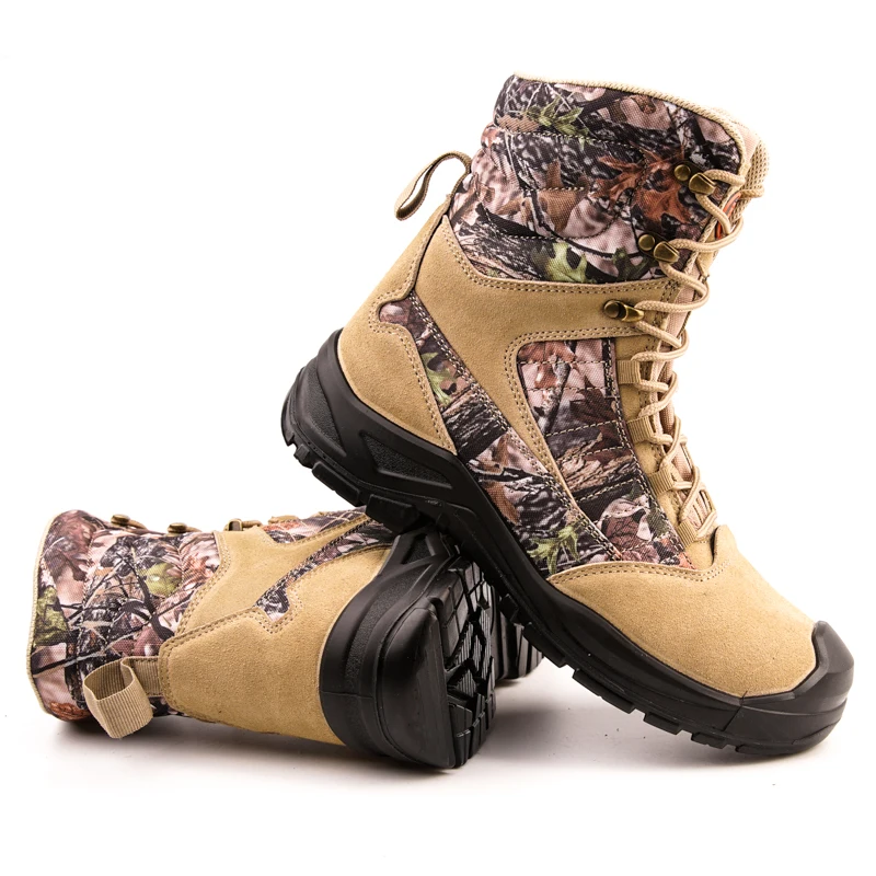 man camo work shoes with metal toe  tactical fancy safety shoes activity  high ankle safety shoes