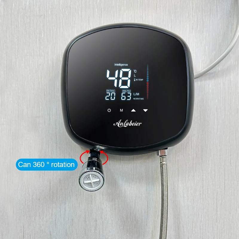 Anlabeier 3 levels control mini 3kw 220v intelligent instant electric shower water heater