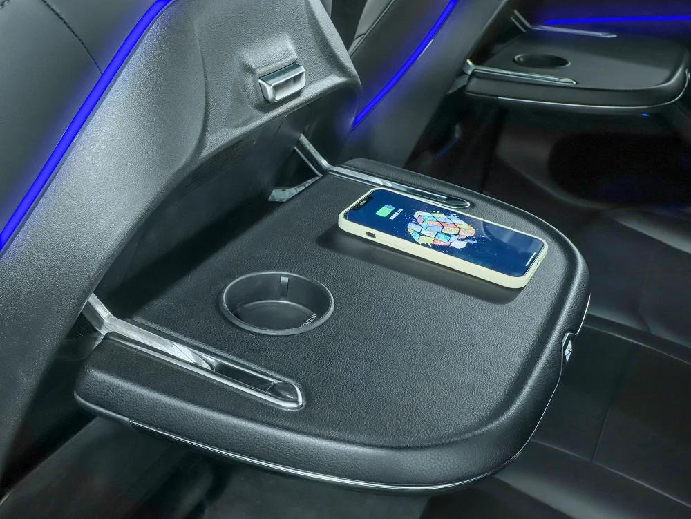 Super September 2022 New Design Car Tray Table Of Seat Interior Manager With Wireless Charger For TESLA MODEL Y / 3 Car Modify