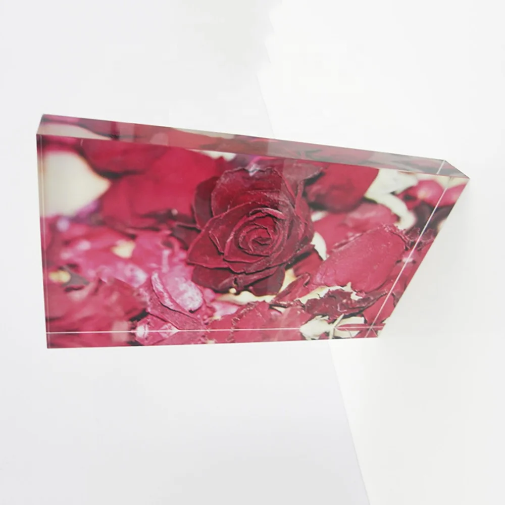 Wholesale clear acrylic display block/perspex photo block