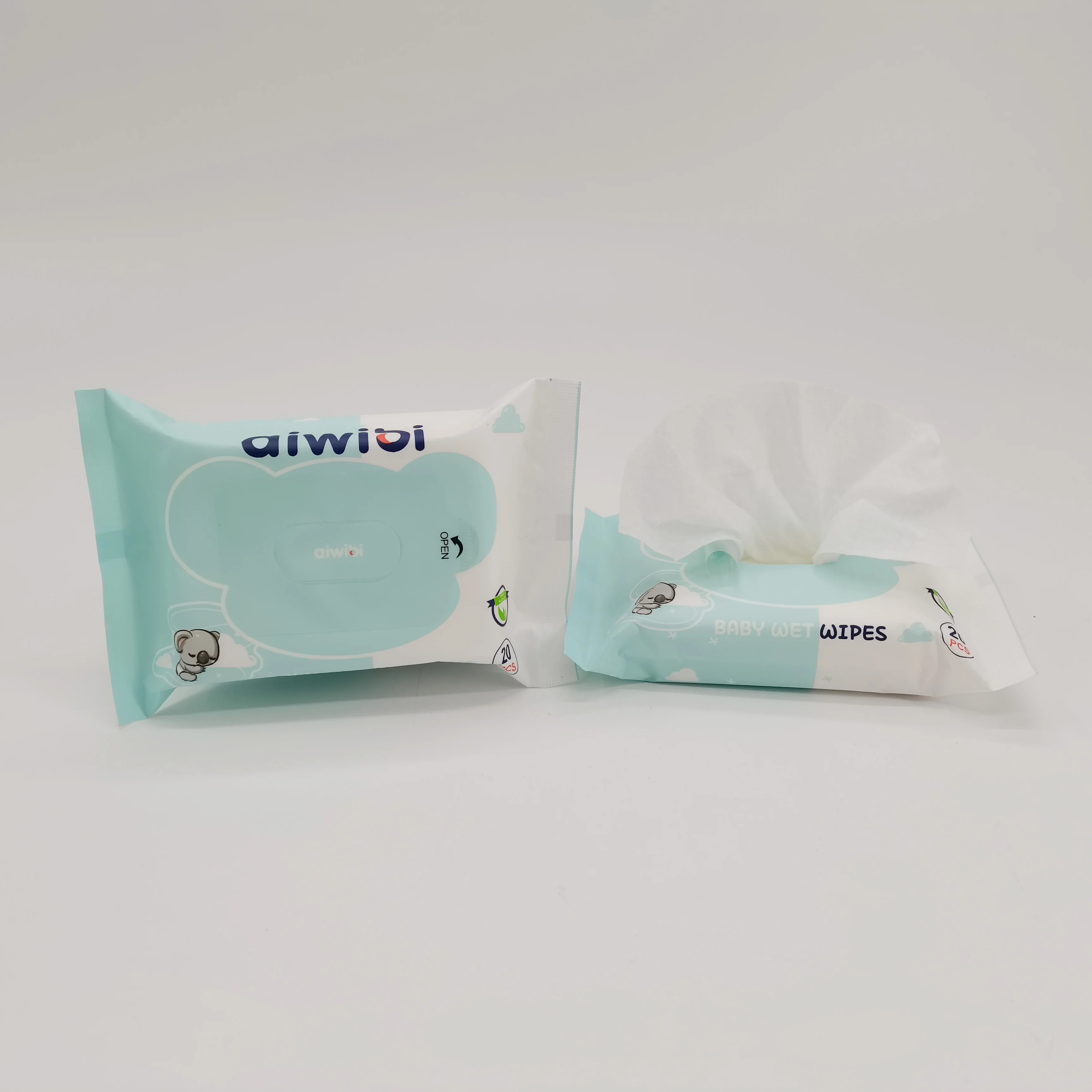AIWIBI wet wipes for baby mini size pocket pack pure wipes for sensitive skin wholesale price direct from factory