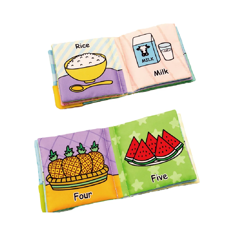SEEJOYOU Washable Quiet Book Binding Velvet Soft Enlightenment Cloth Doll With Book for Babies Early Education Cloth Book Set