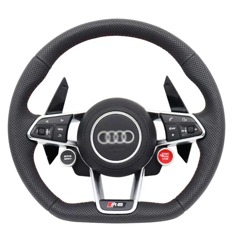 Hot-Sales Customized Leather Steering Wheel with Carbon Fiber LED For Audi RS S R8 TT TTRS A5