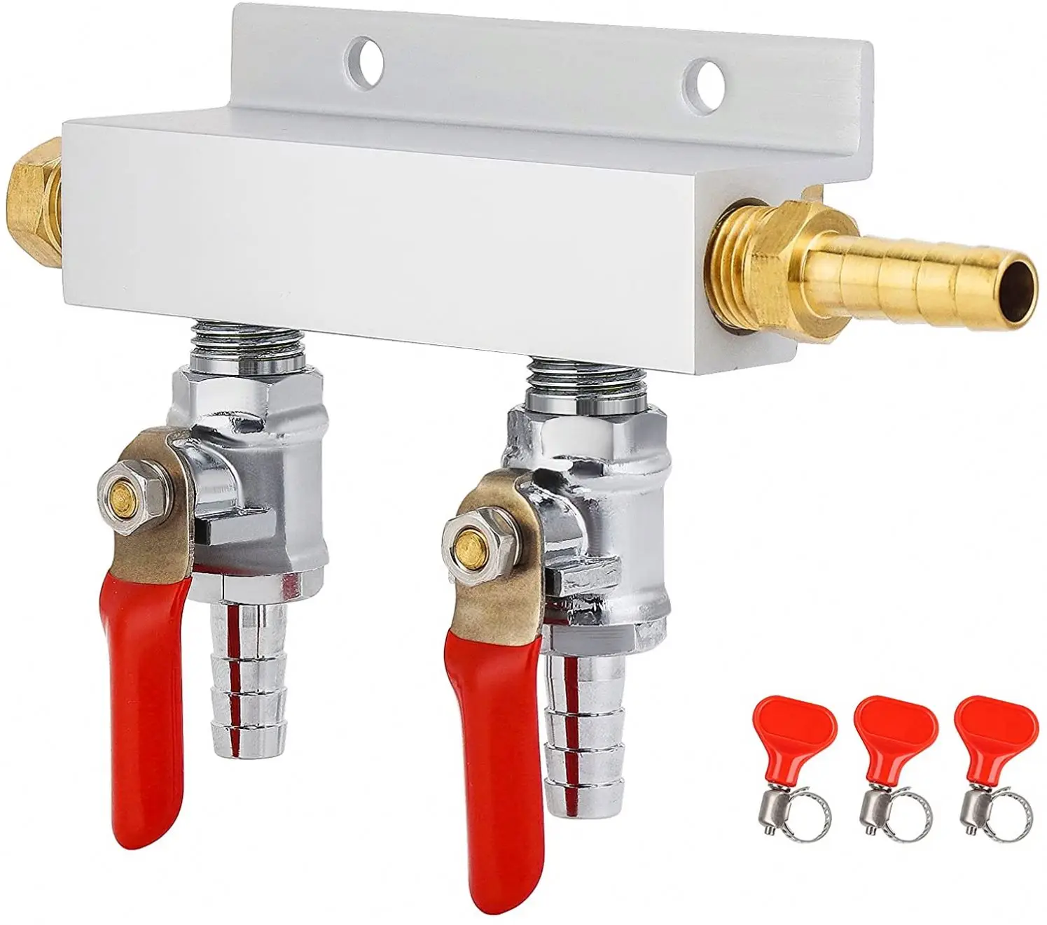 2 3 4 ways beer bar accessories distribution CO2 gas manifold distributor regulator